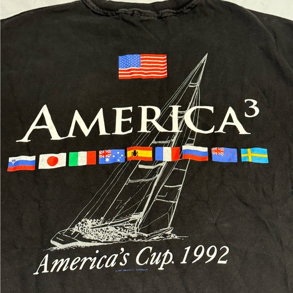 Vintage Single Stitch America’s Cup 1992 XL USA Short Sleeve T-shirt Unisex - Picture 7 of 13